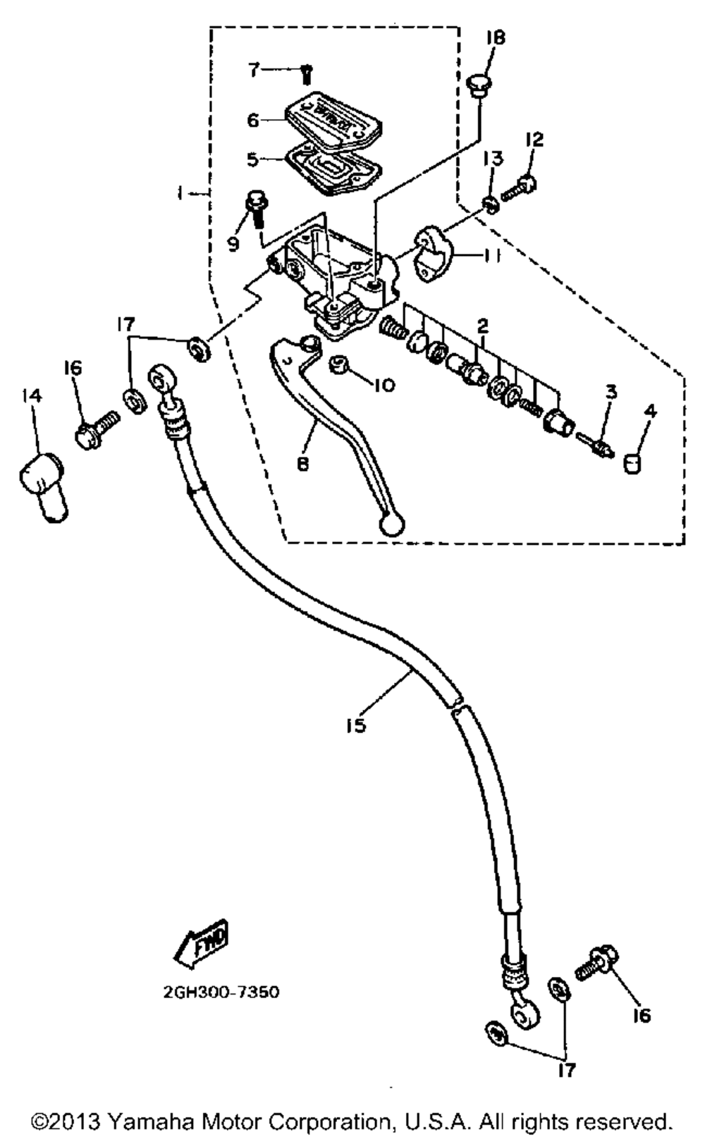 Front master cylinder 2