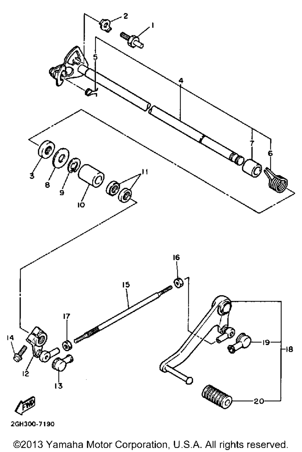 Shift shaft