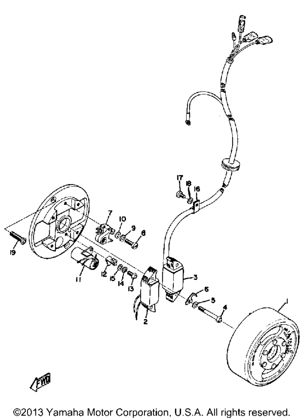 Flywheel magneto