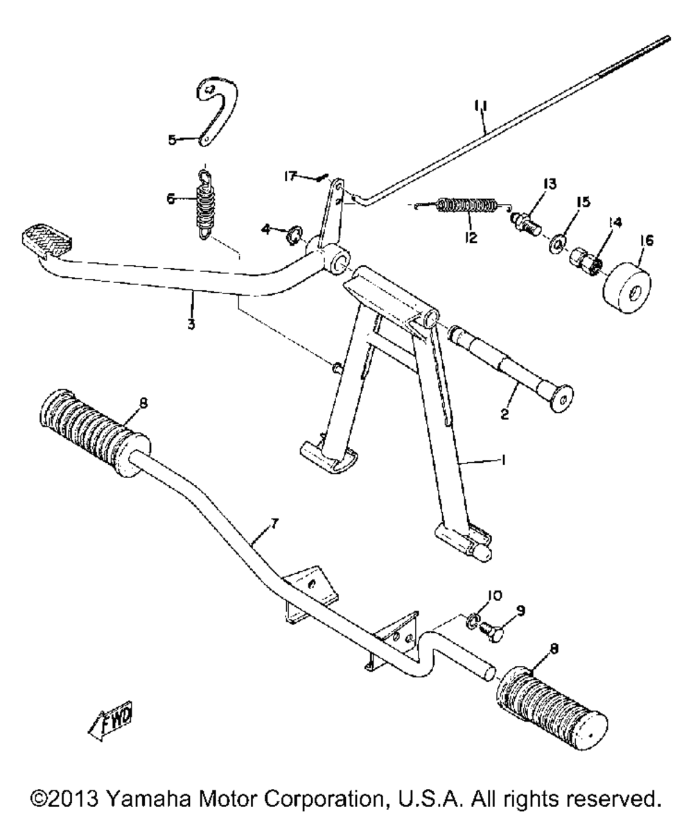 Stand - footrest - brake pedal