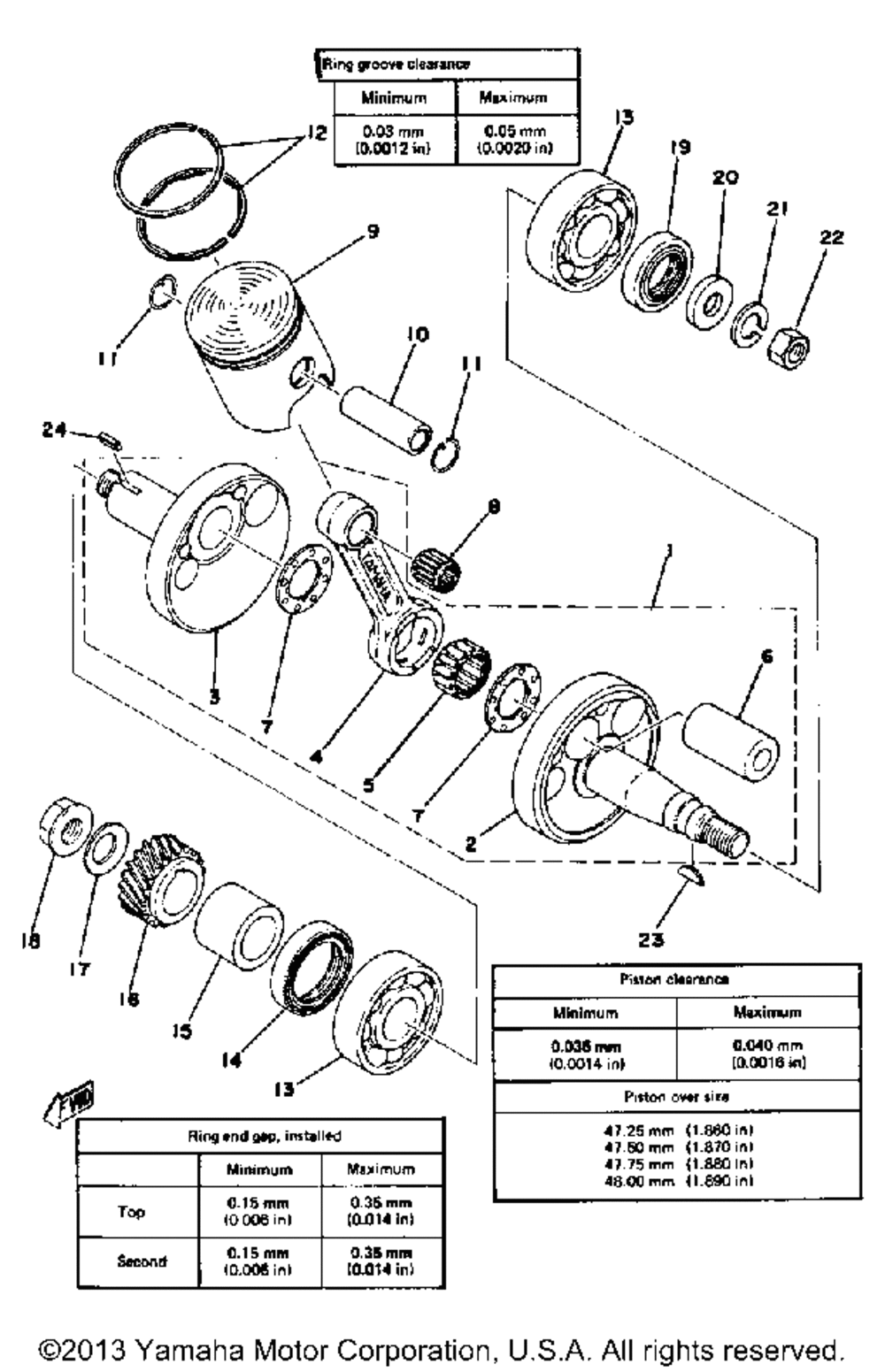 Crank - piston gt80e - gt80e~009161 - gt80f