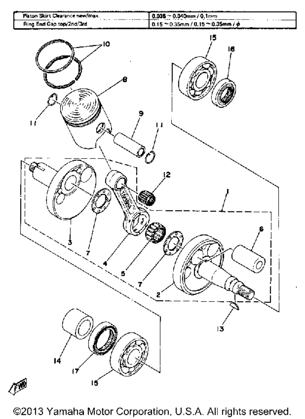 Crank - piston gt80g