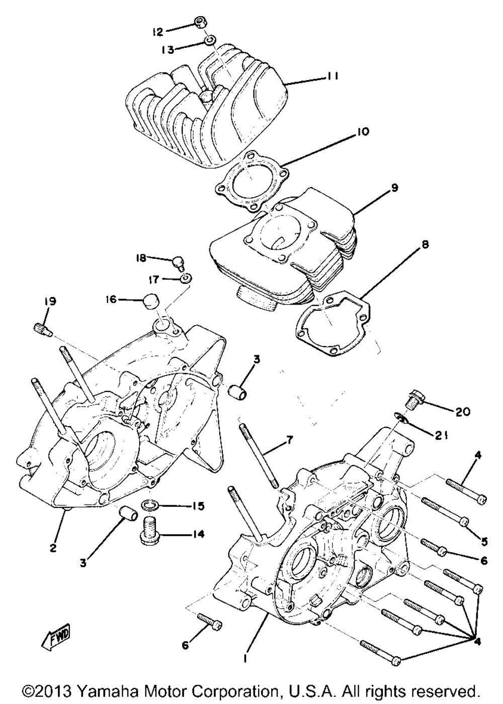 Crankcase - cylinder