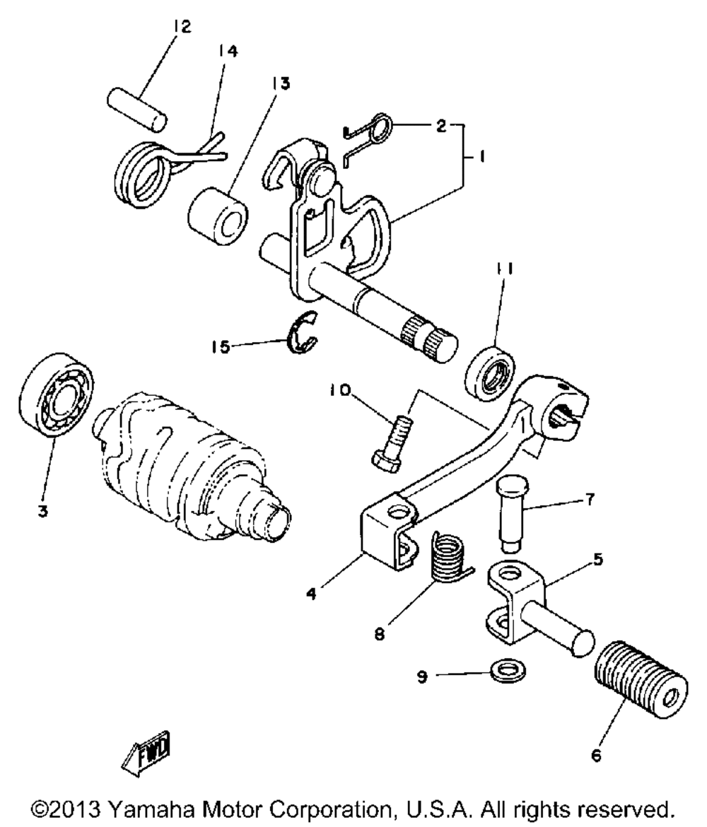 Shift shaft - pedal