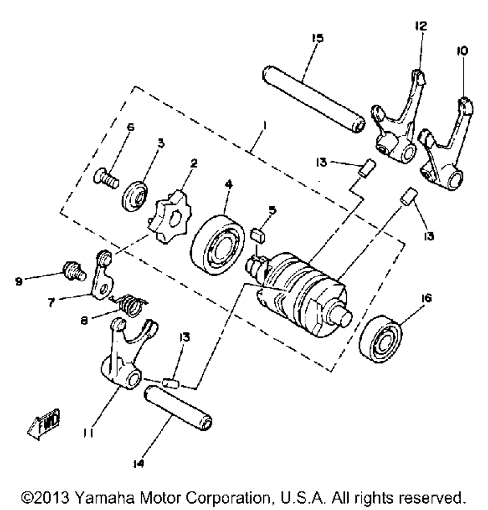 Shift cam-fork