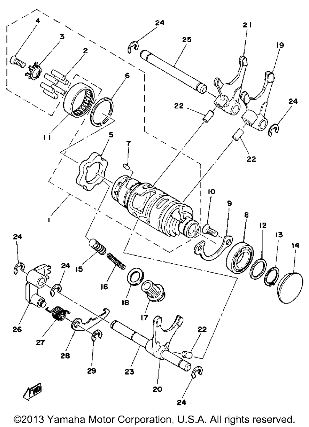 Shift cam - fork