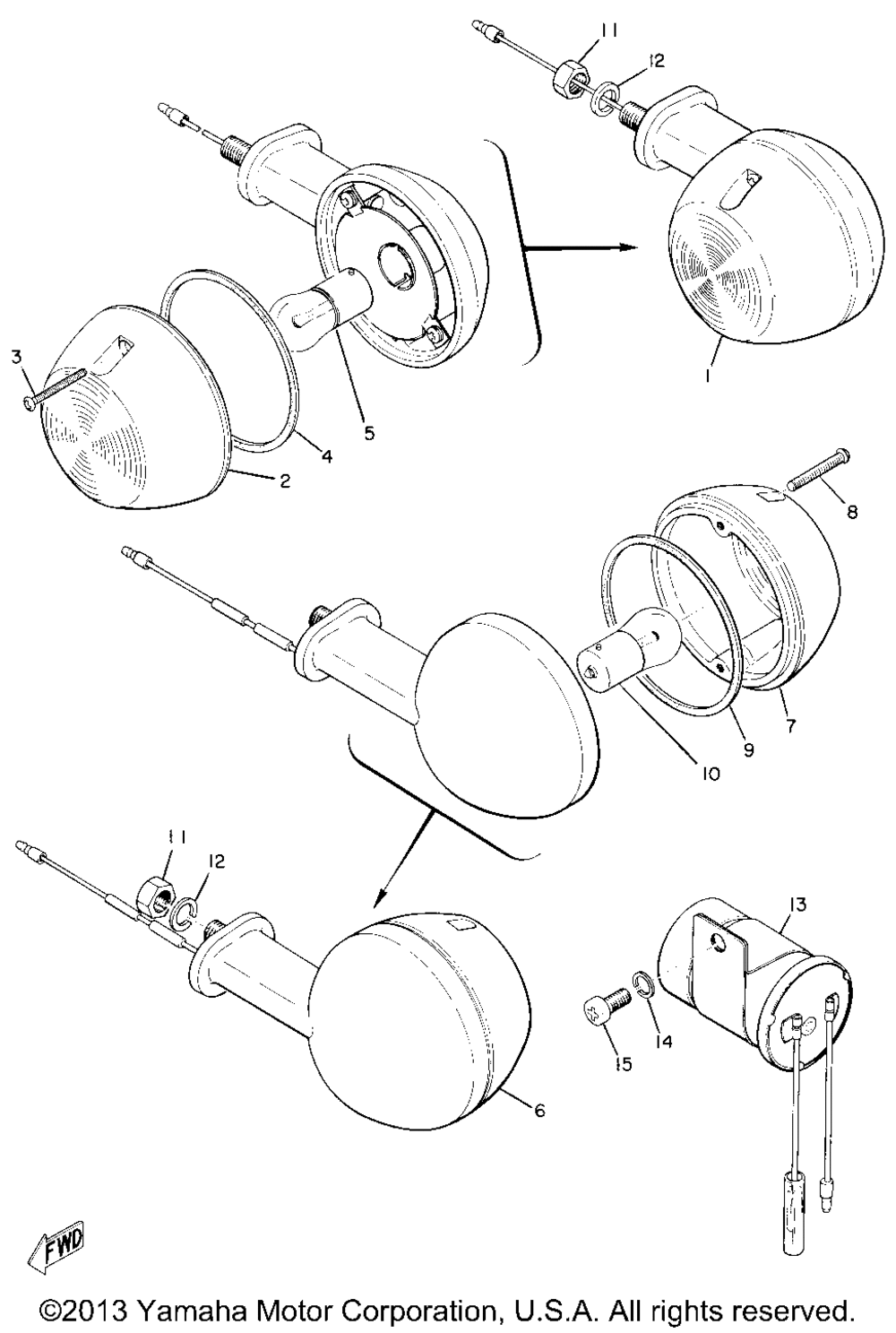 Flasher lamp alternate parts