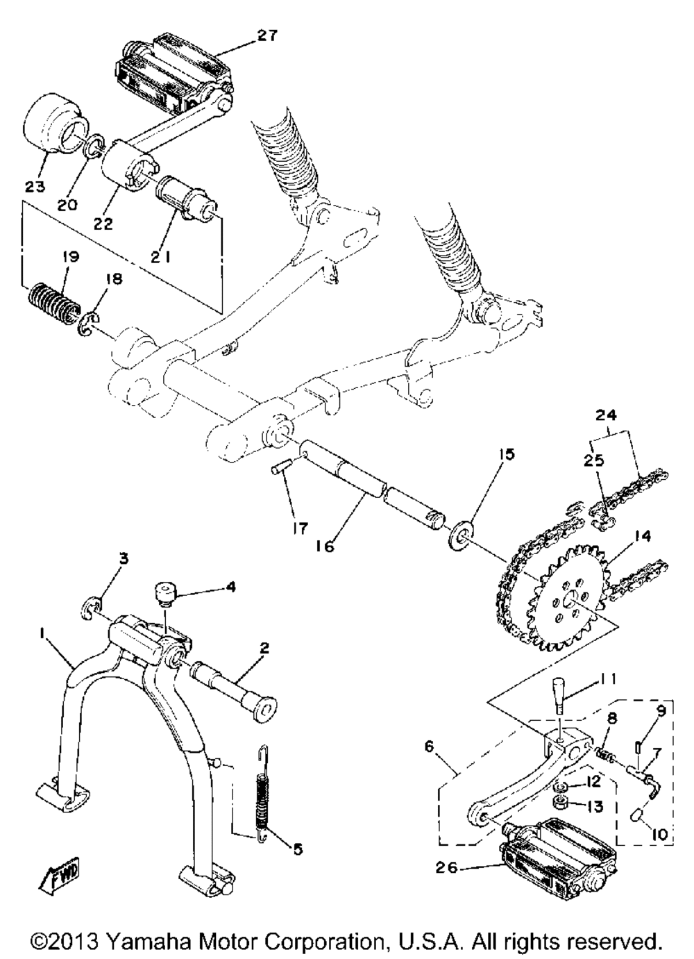 Stand-crank pedal