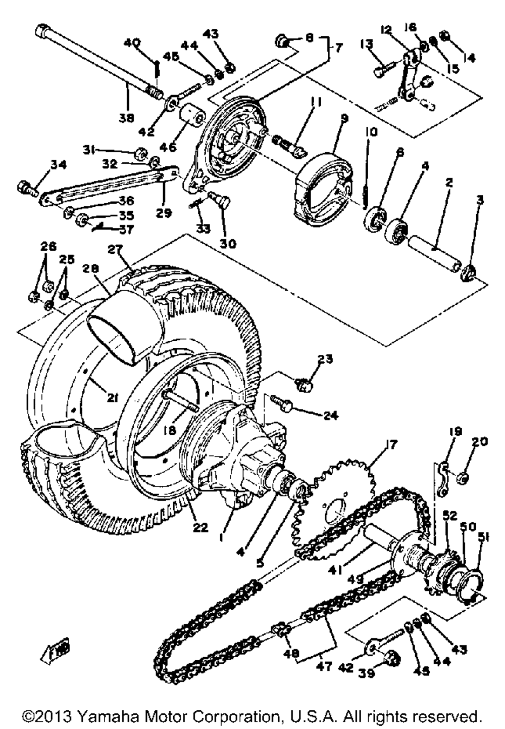 Rear wheel lb50pg - ph - pj