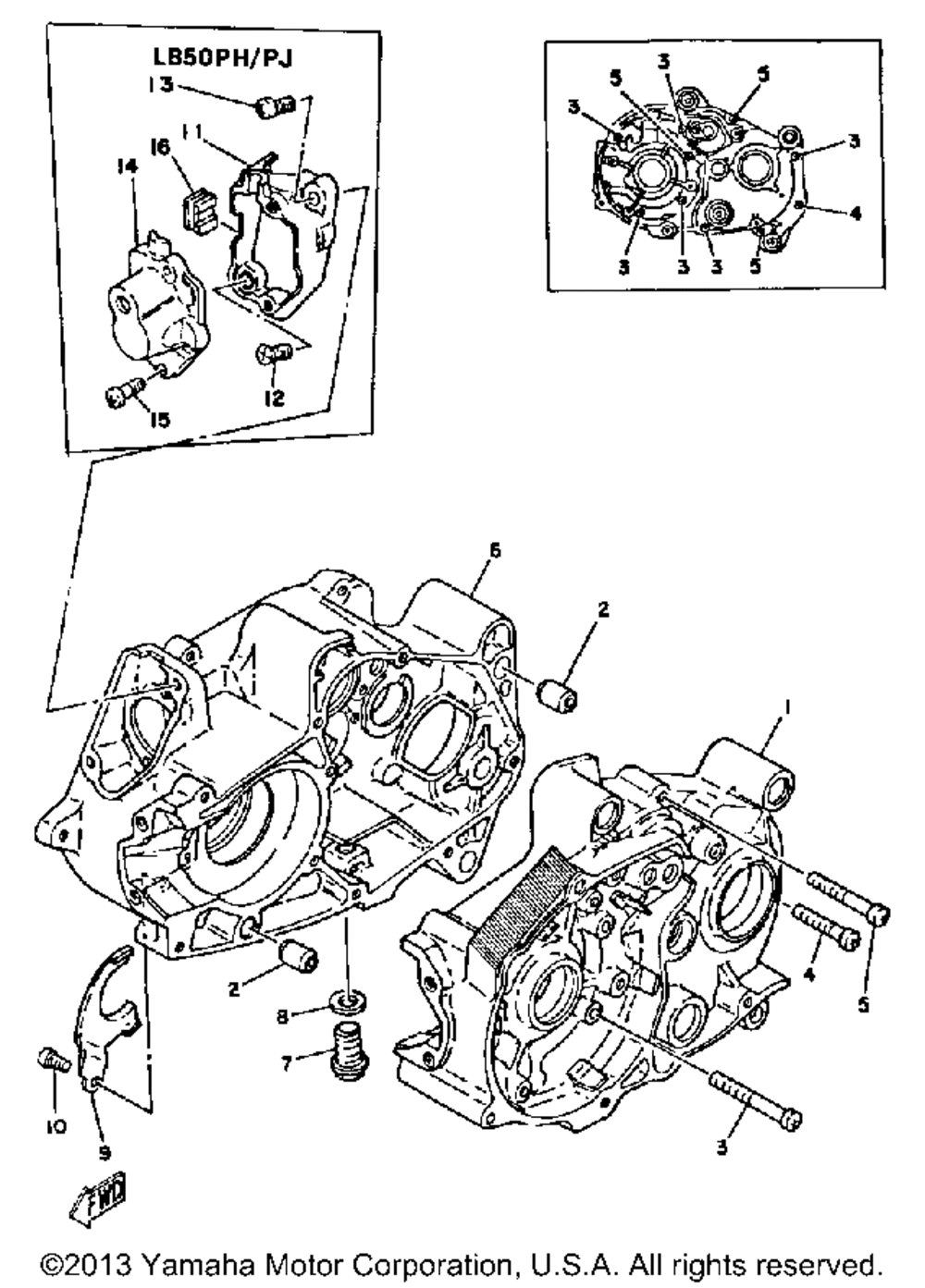 Crankcase lb50pg - ph - pj