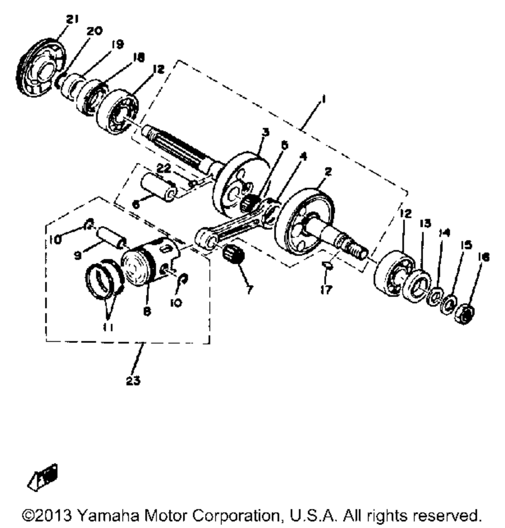 Crank-piston