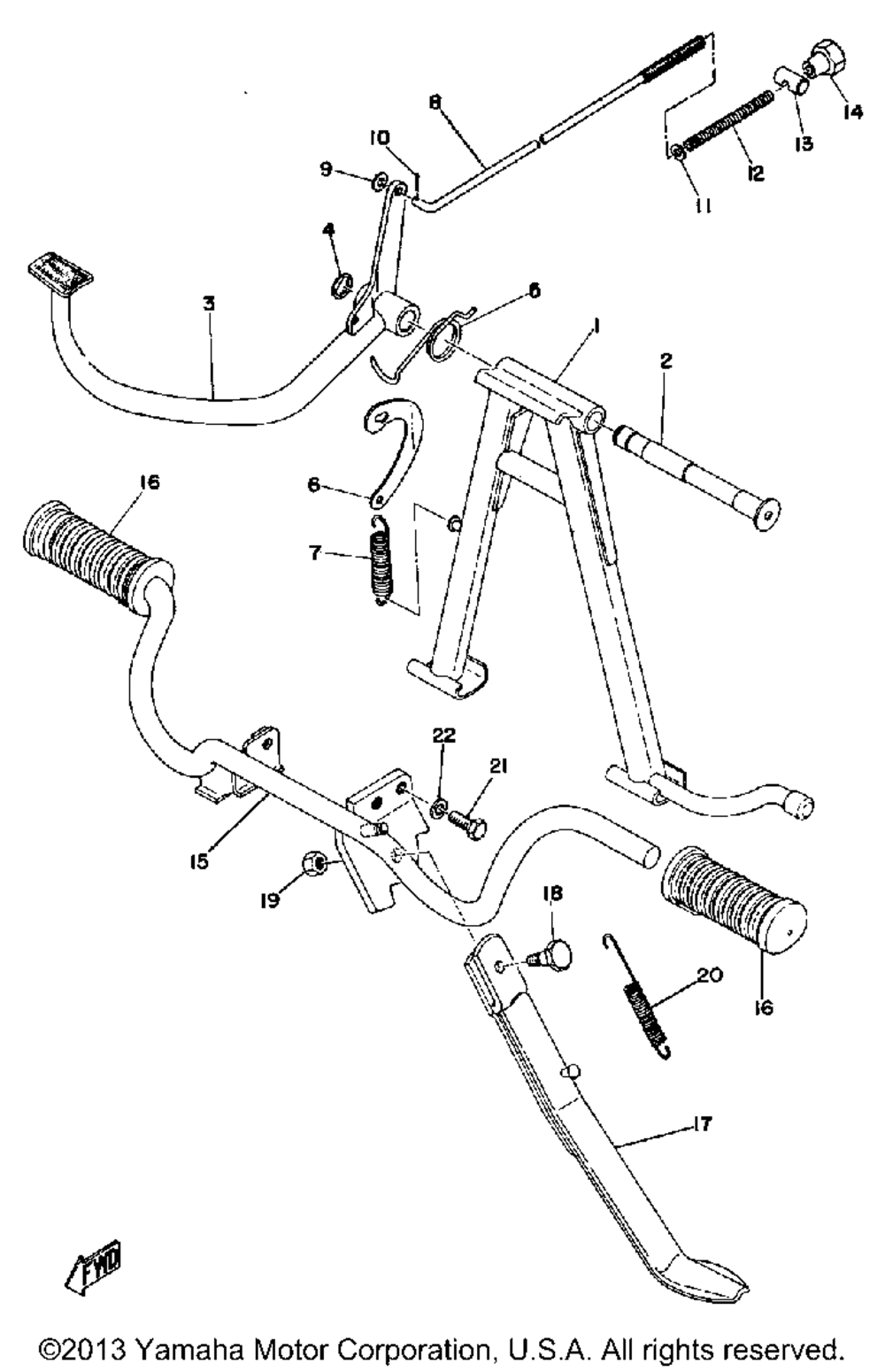 Stand - footrest - brake pedal