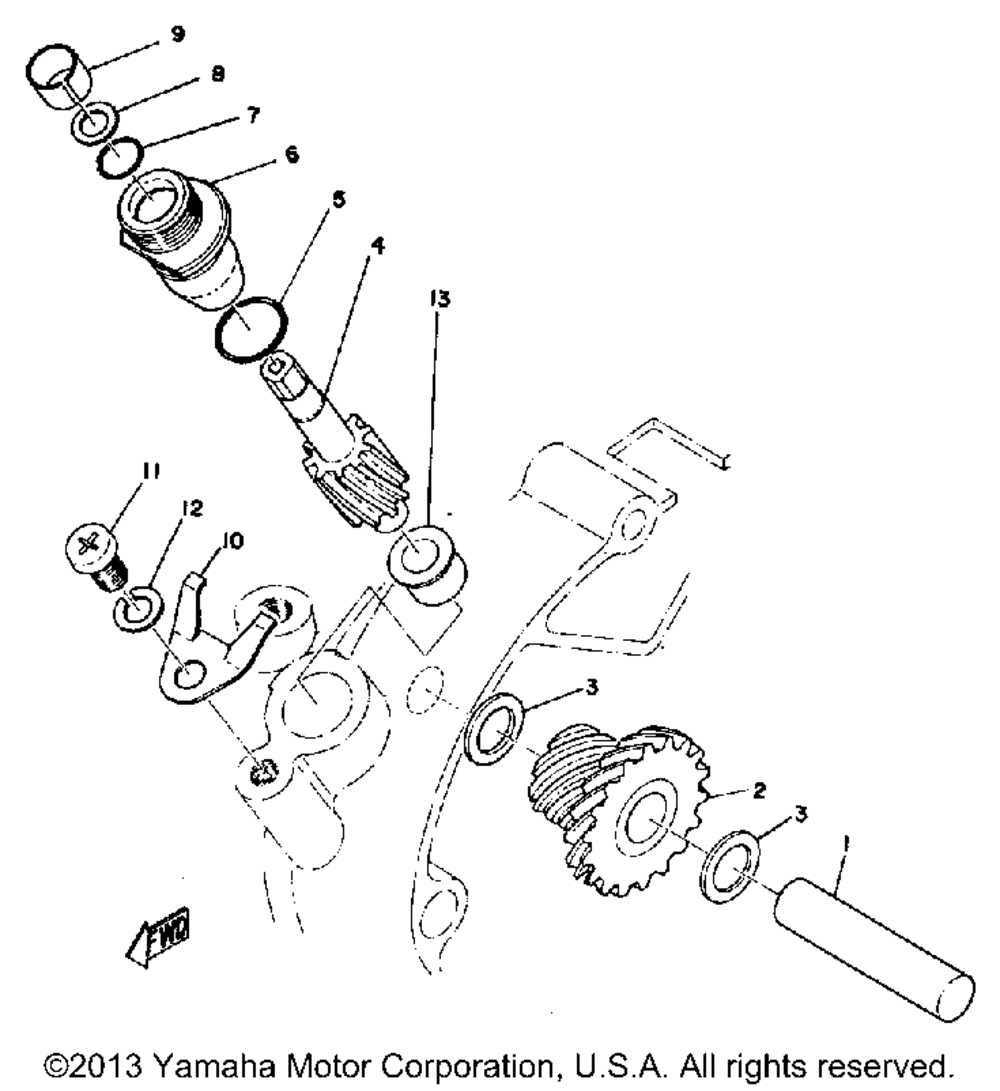 Tachometer gear