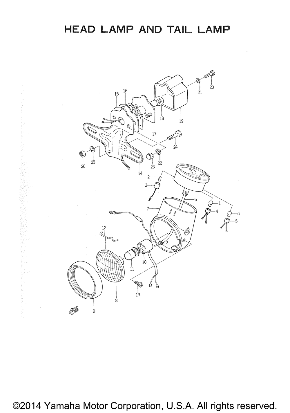 Head lamp - tail lamp