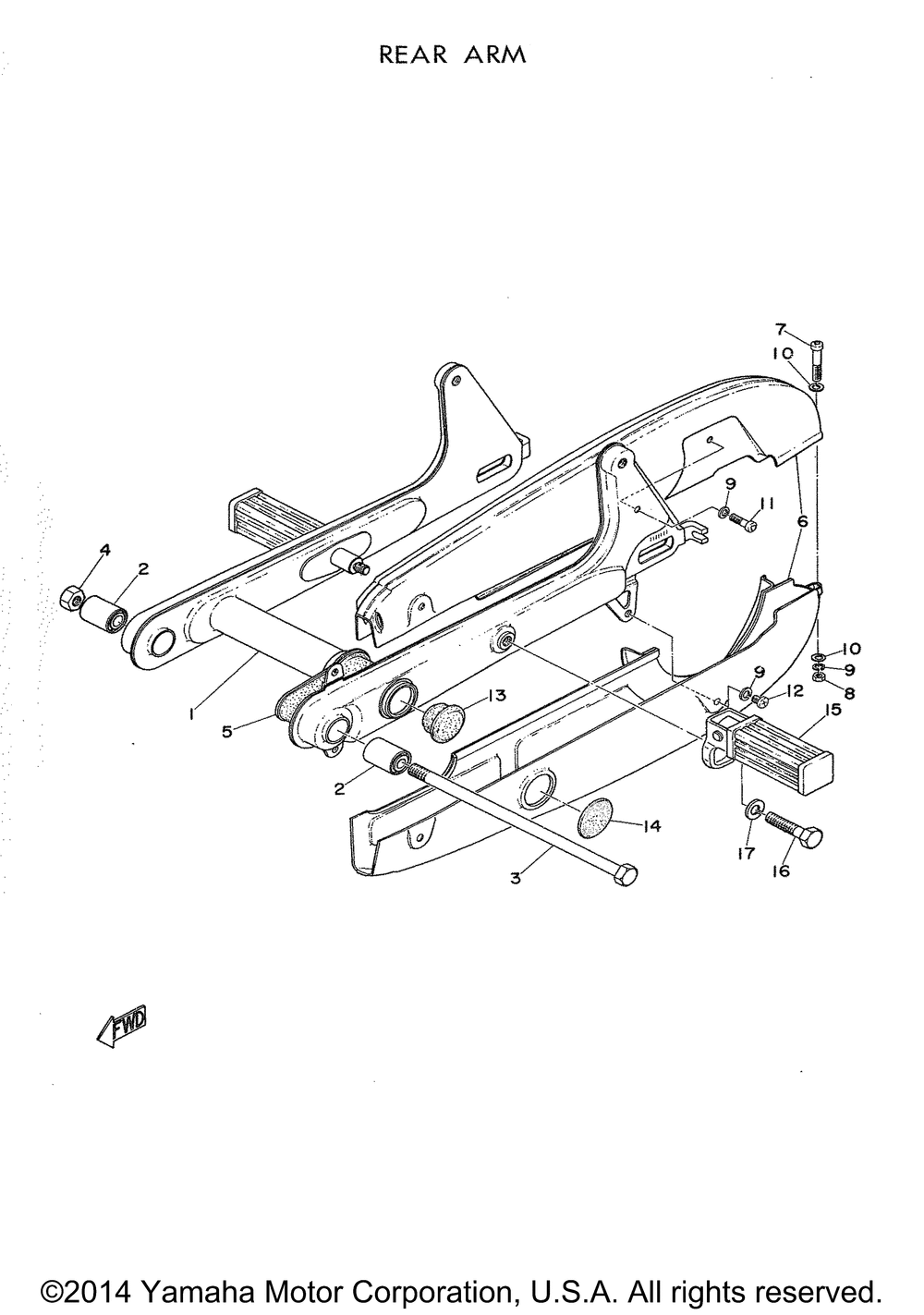 Rear arm - chain case