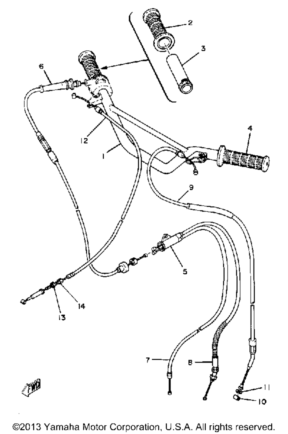 Handlebar-cable