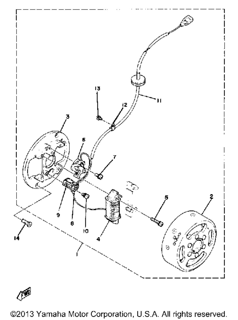 Flywheel magneto