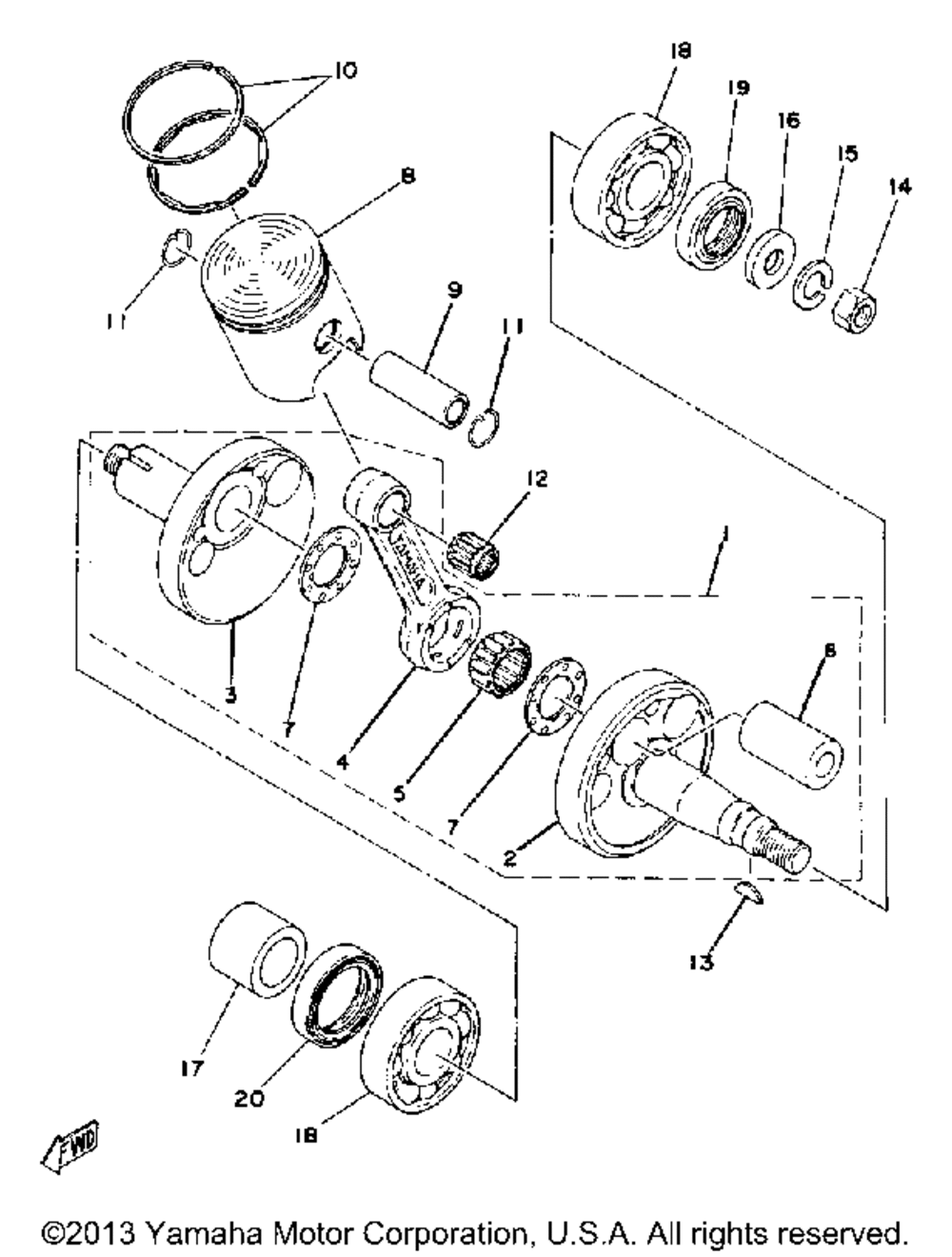 Crankshaft-piston