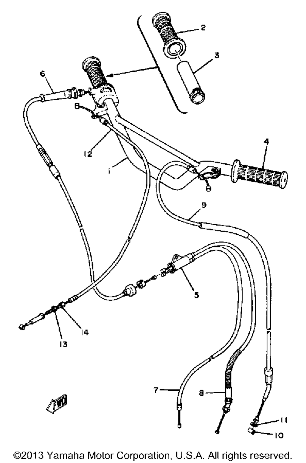 Handlebar - cable