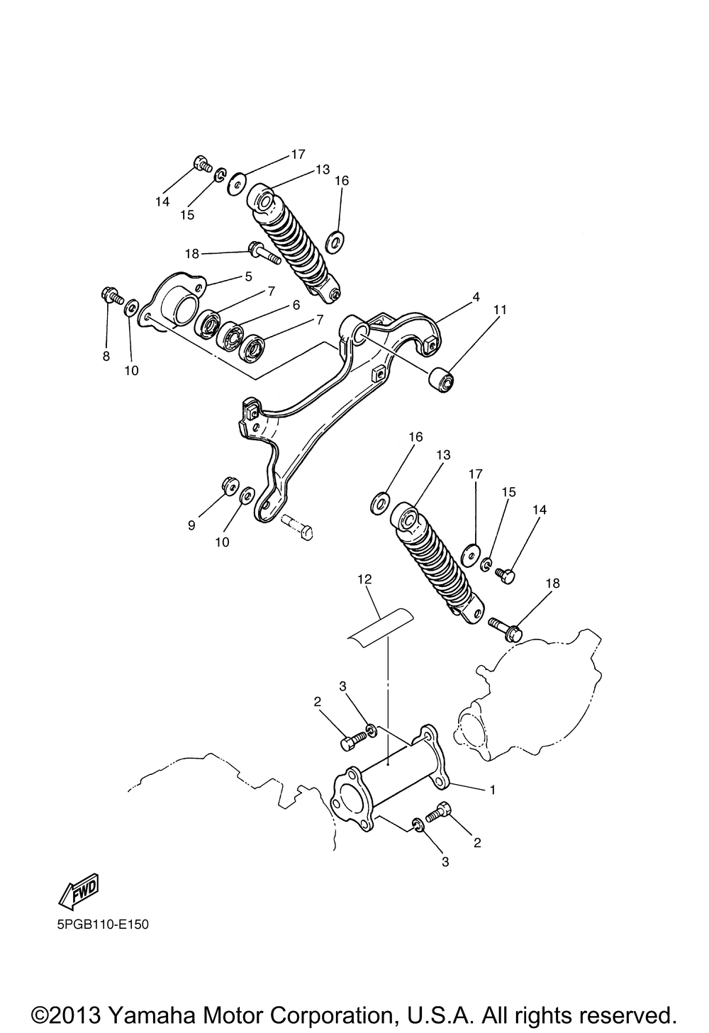 Rear arm suspension