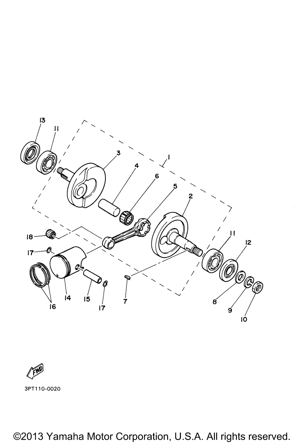 Crankshaft piston