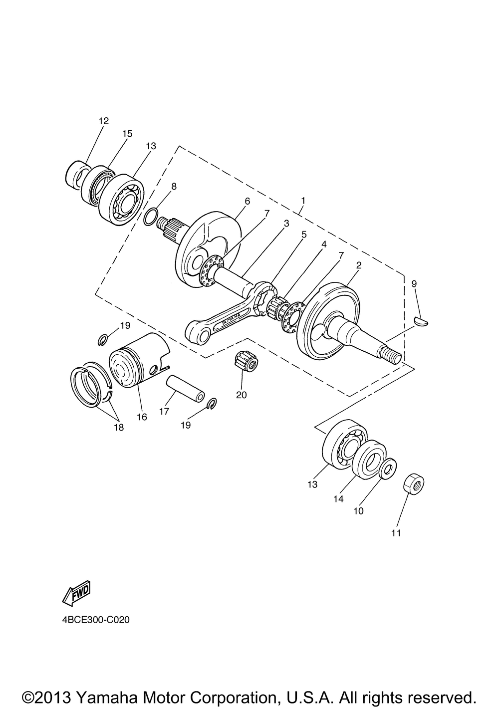 Crankshaft piston