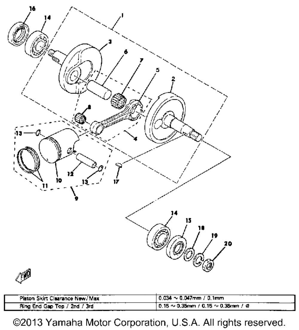 Crankshaft-piston