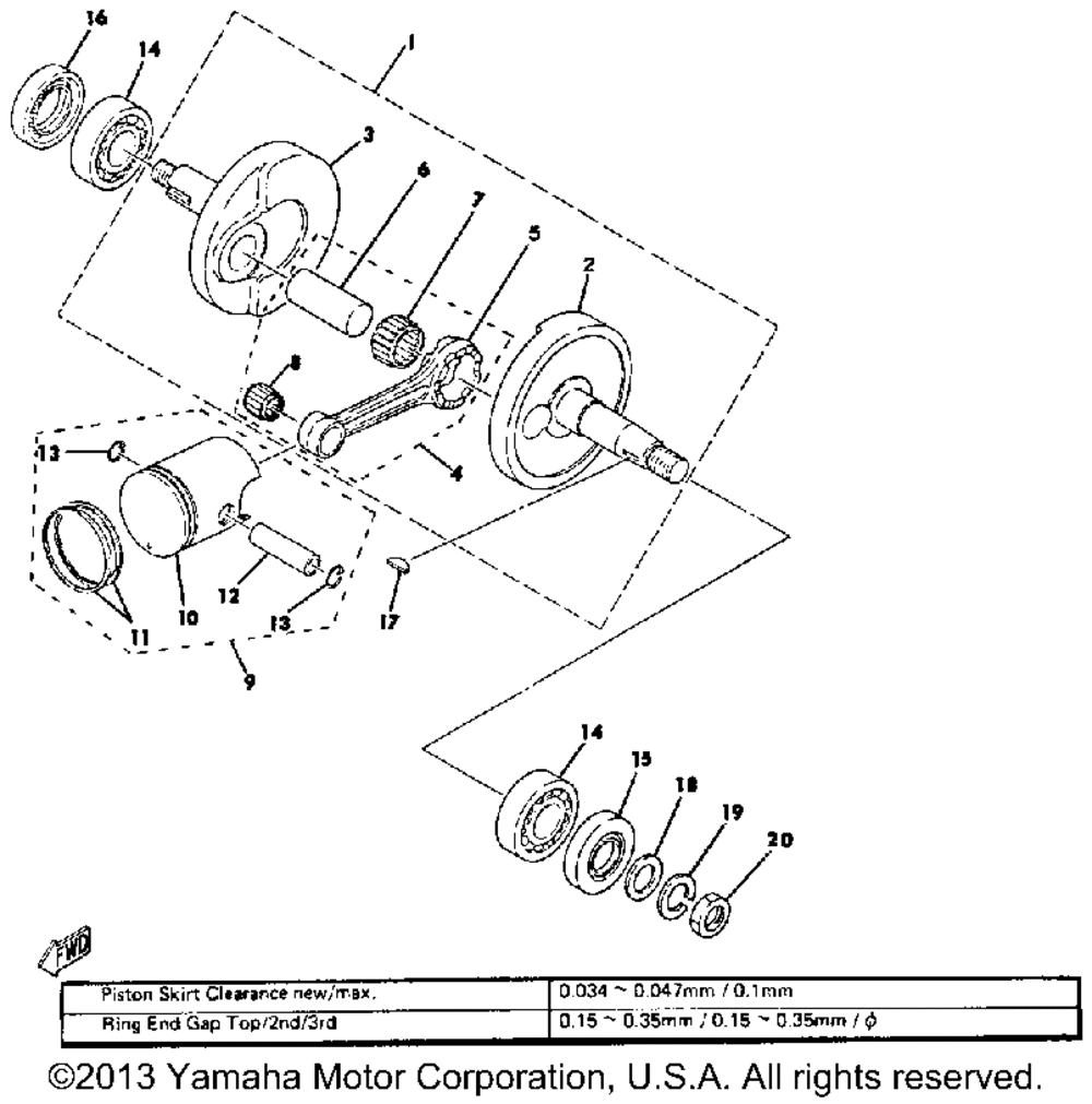 Crank-piston