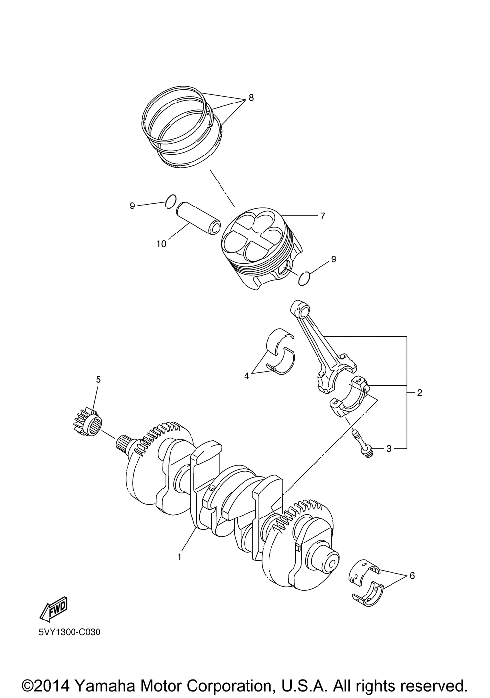 Crankshaft piston