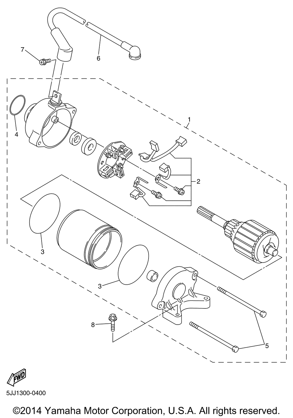 Starting motor