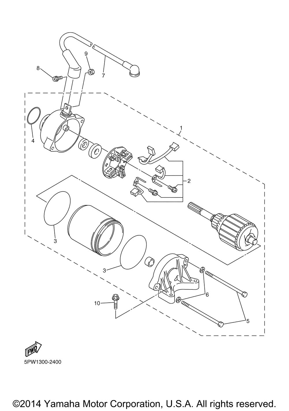 Starting motor