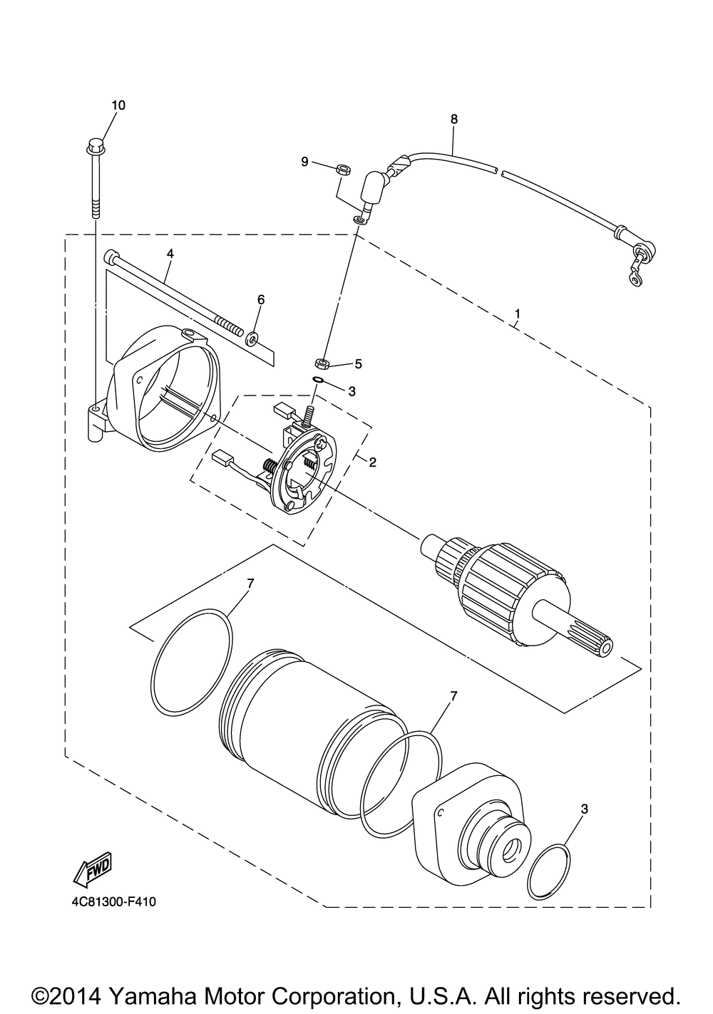 Starting motor