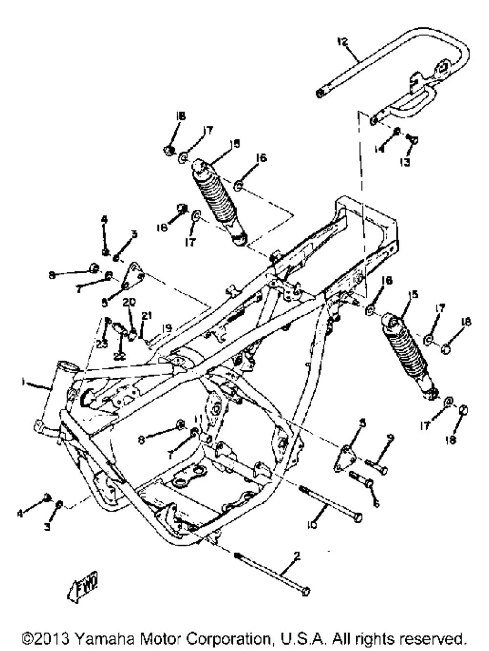 Frame - rear shocks