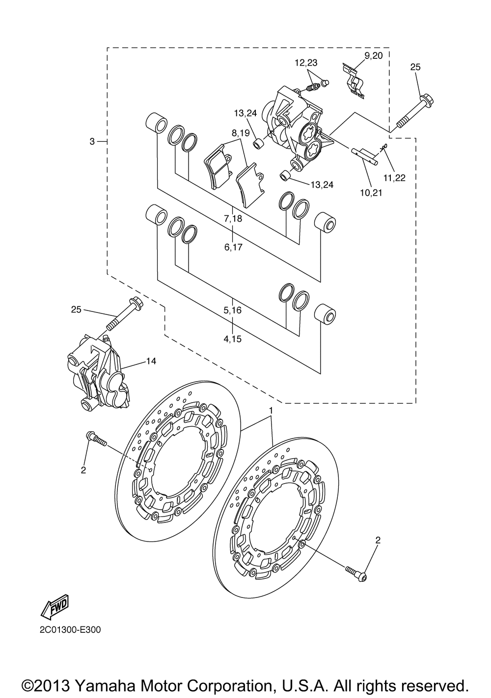 Front brake caliper