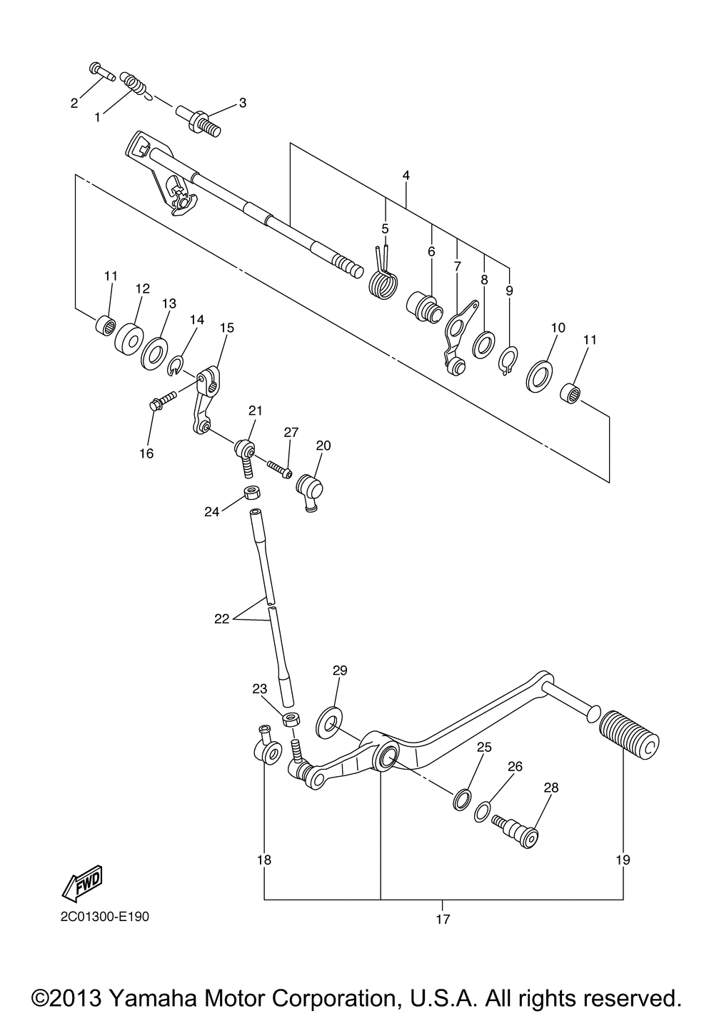 Shift shaft