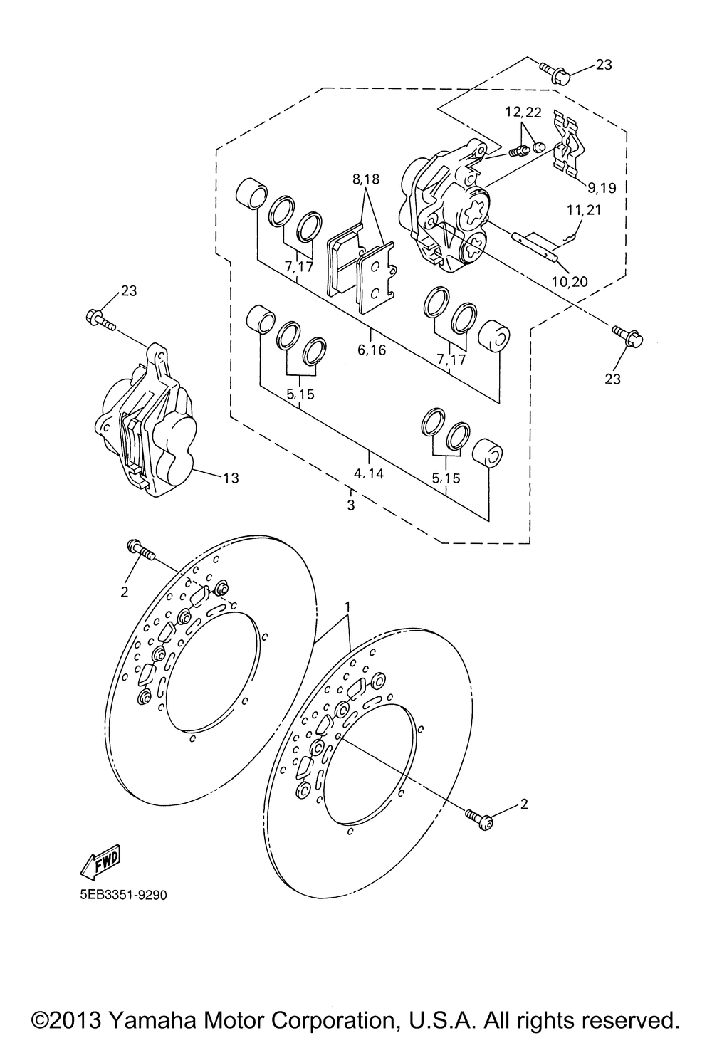 Front brake caliper