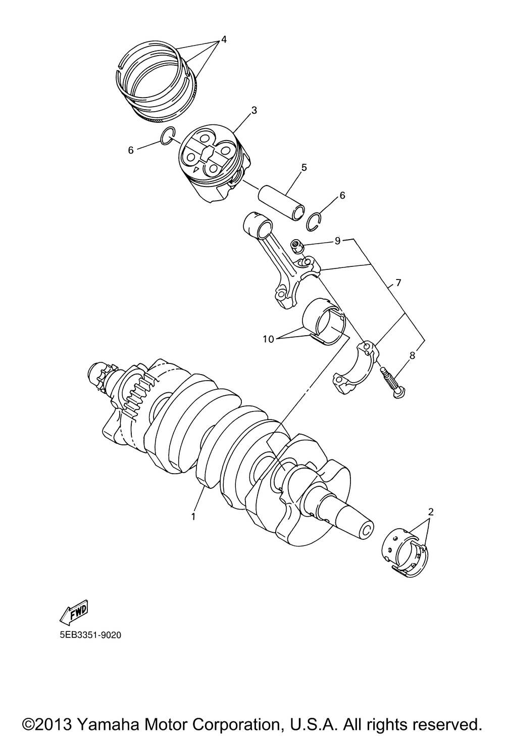 Crankshaft piston