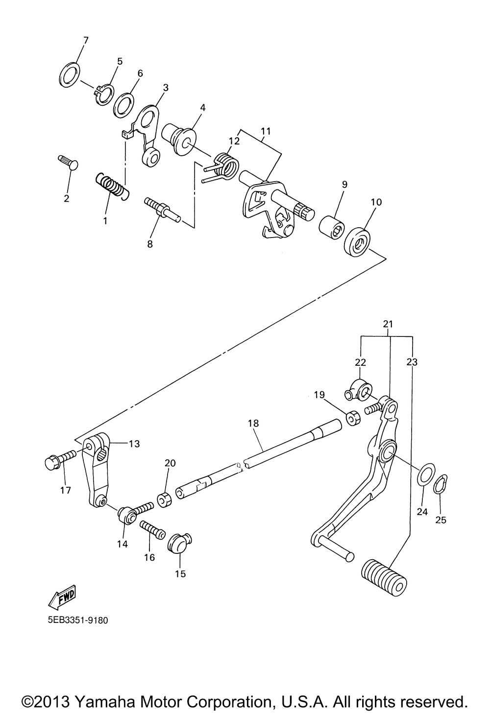 Shift shaft