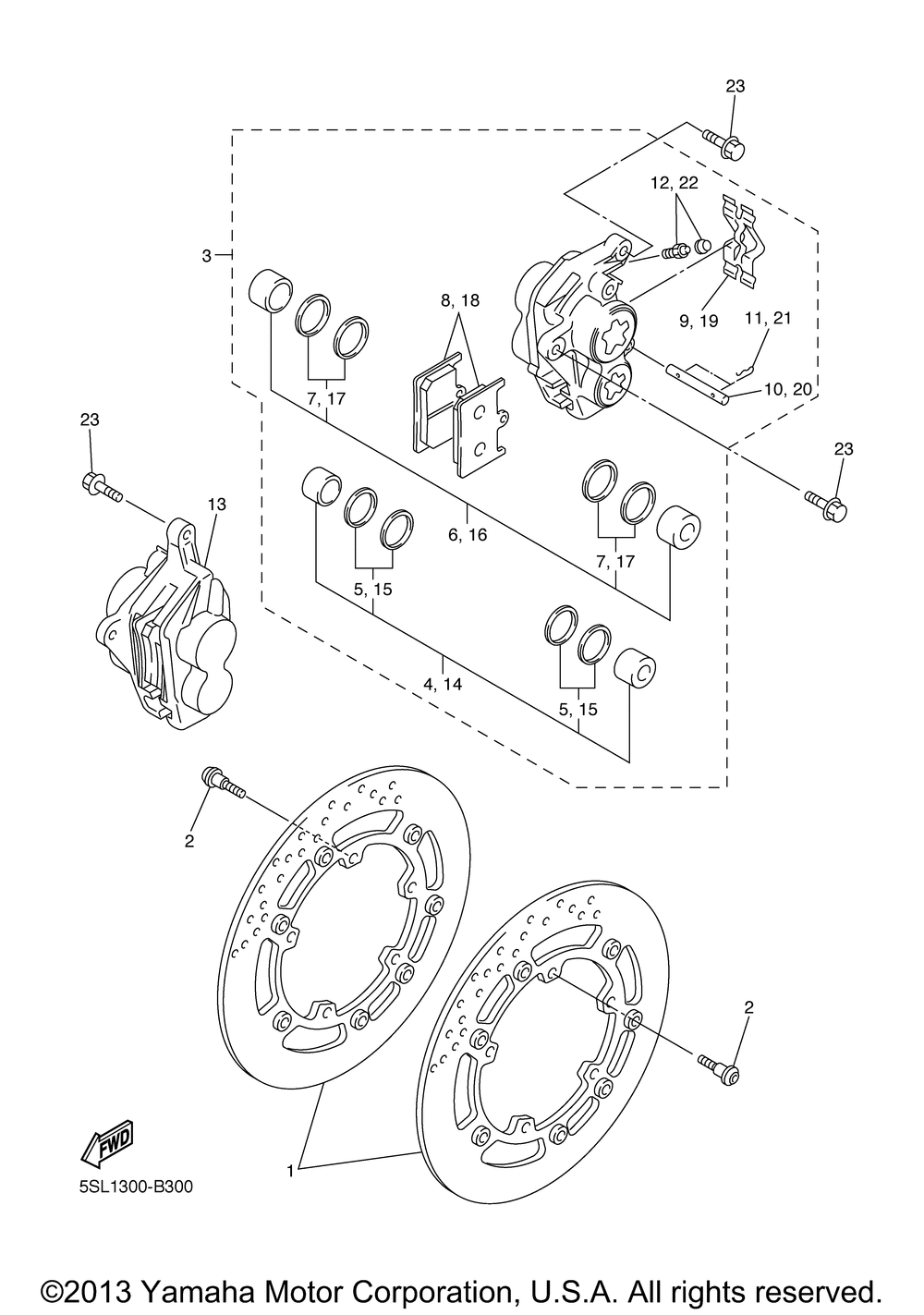 Front brake caliper