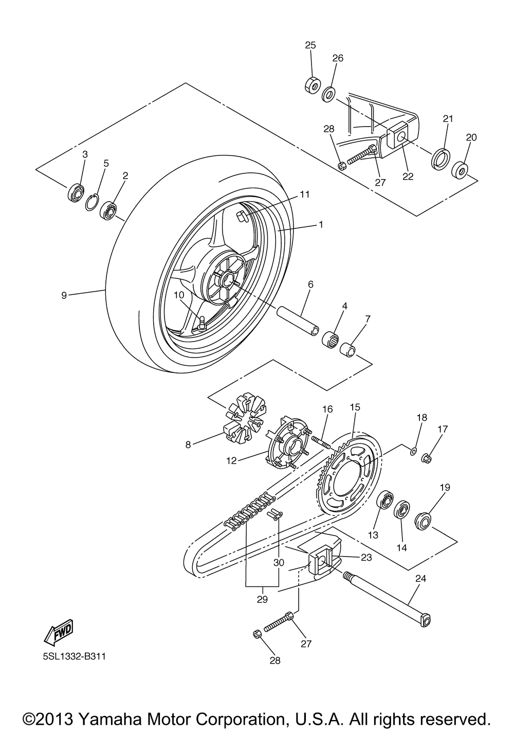 Rear wheel