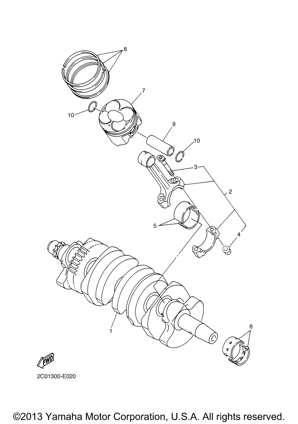 Crankshaft piston