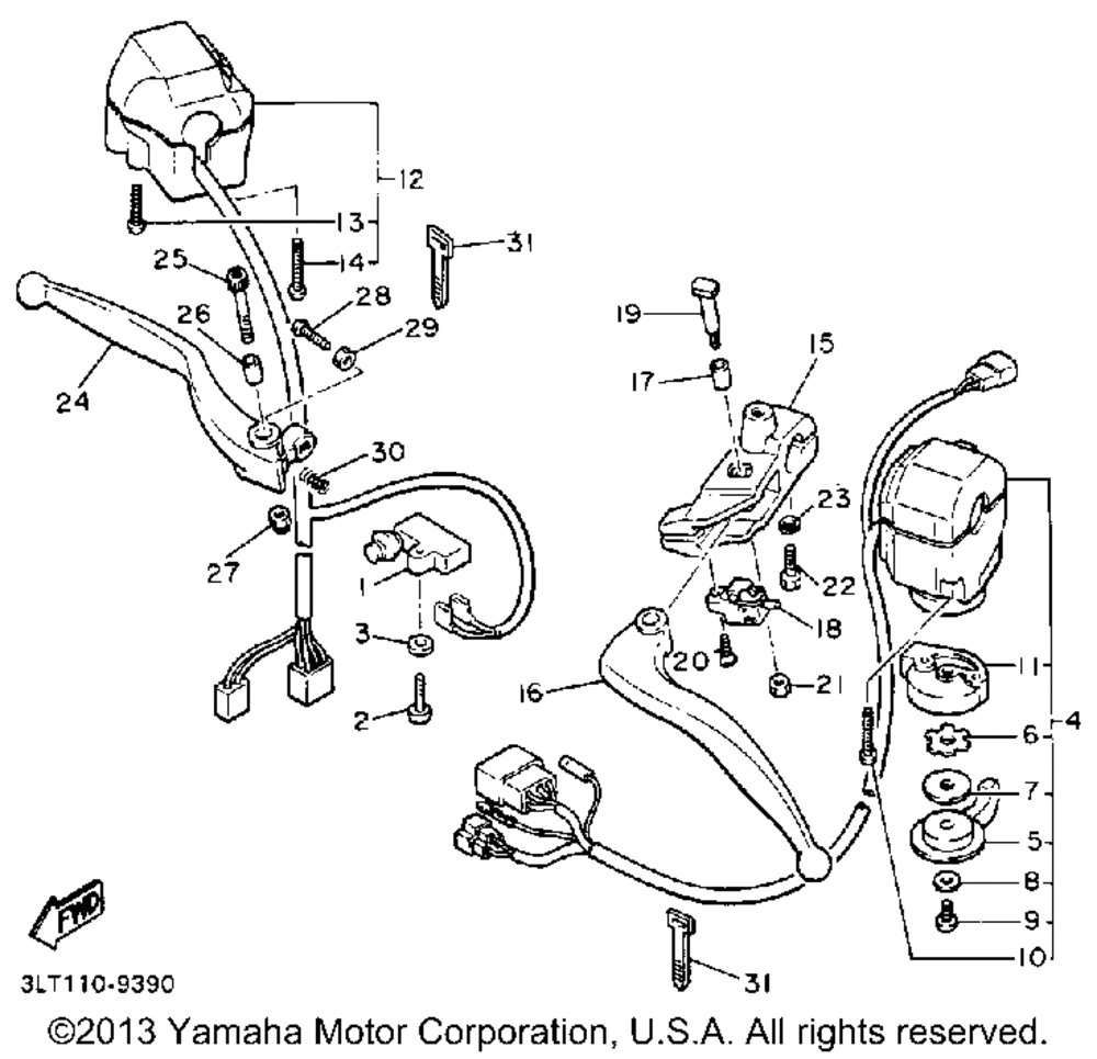 Handle switch lever