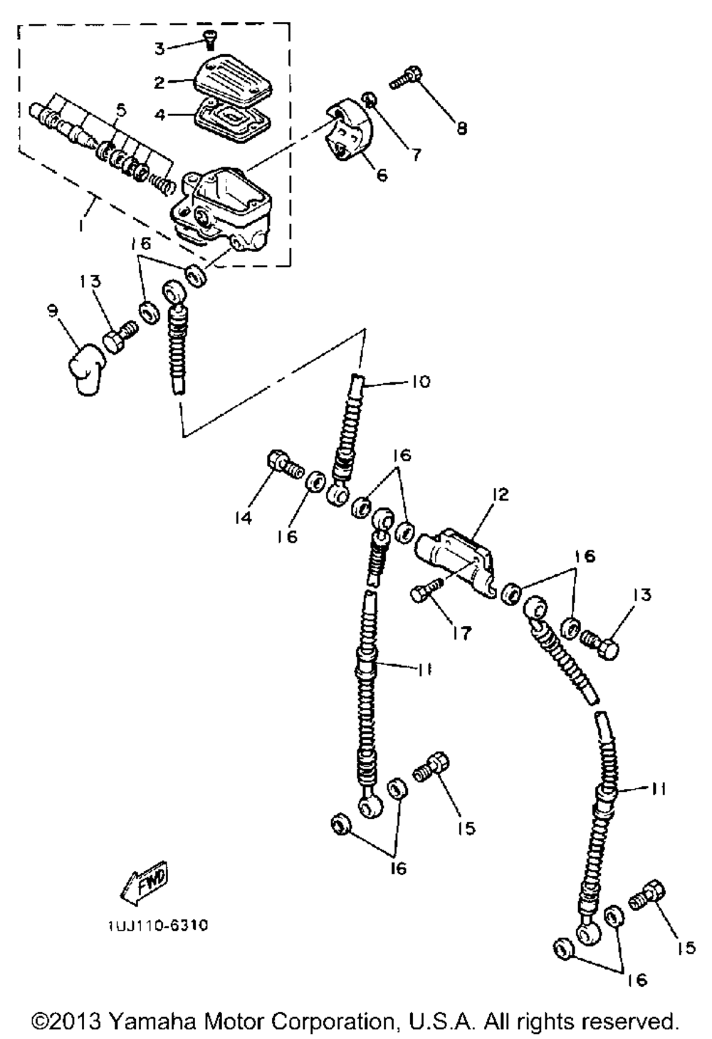 Front master cylinder