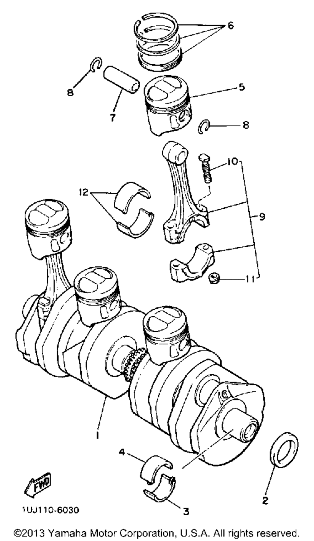 Crankshaft piston