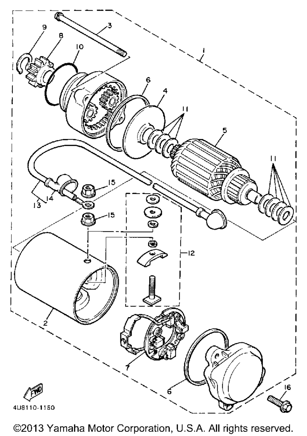 Starting motor