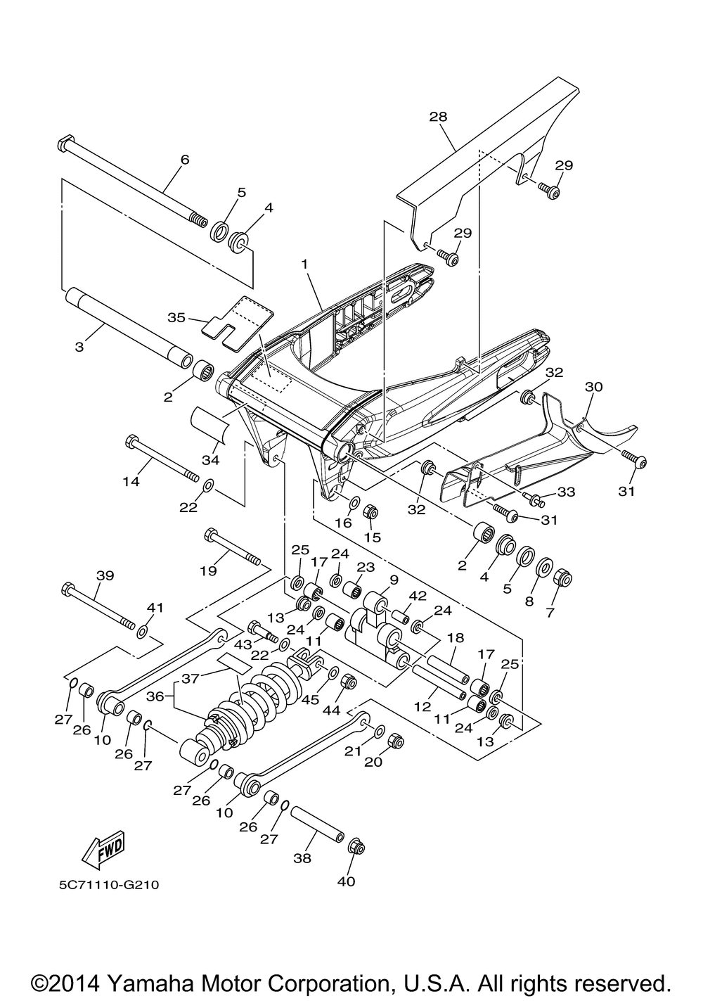 Rear arm suspension