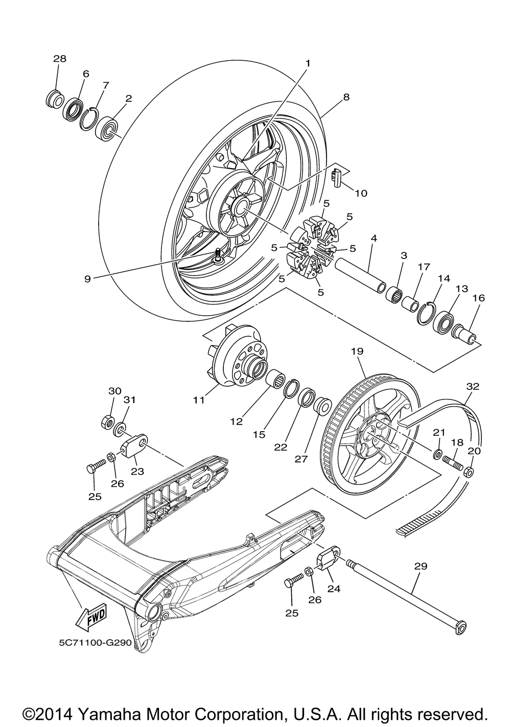 Rear wheel