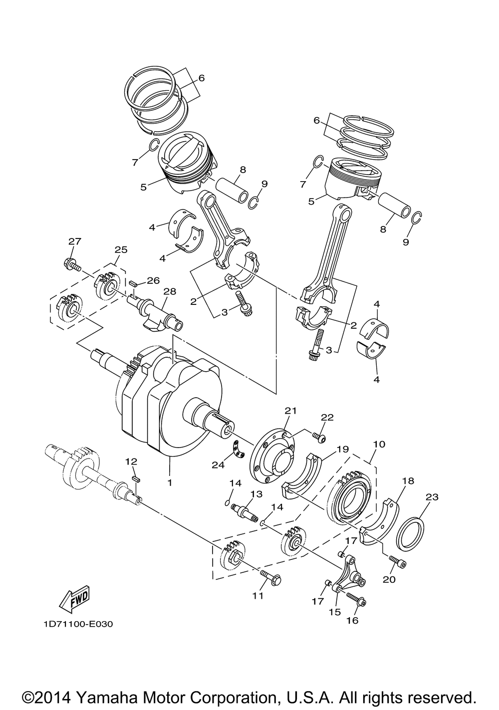 Crankshaft piston