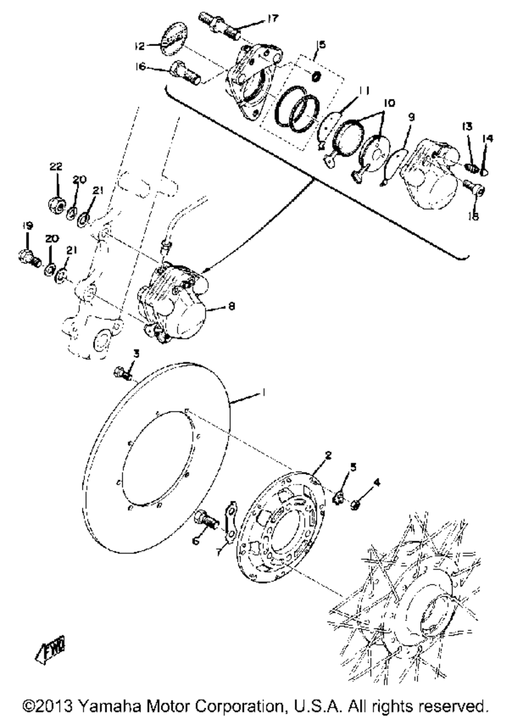 Disk brake caliper rd250b