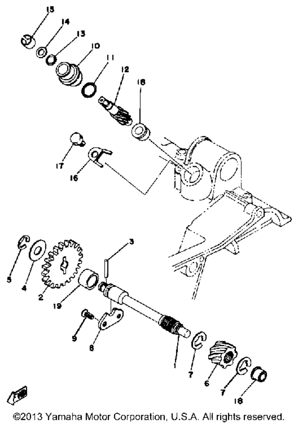 Tachometer gear